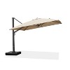 PURPLE LEAF Square Patio Umbrella with Base Large Outdoor Offset Umbrella 360-degree Rotation Cantilever Umbrella for Garden Deck Backyard Pool - 2 of 4