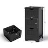 Costway Bathroom Floor Cabinet Freestanding Storage Organizer w/ 3 Drawers - 4 of 4