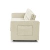 FONTOI Loveseats Sofa Bed with Pull-out Bed, Convertible Sleeper Couch with Adjsutable Back and Arm Pockets for Living Room, Beige, 54.5"*31.5"*33" - 4 of 4