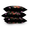 16"x16" Laura Jane Kirton Dahlias and Gladiolus Bouquet Square Throw Pillow Black - Deny Designs - image 4 of 4