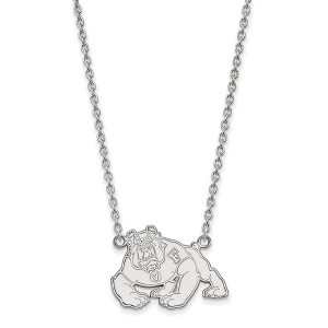 Black Bow Jewelry Sterling Silver California State Fresno Bulldogs NCAA Necklace 18 Inch - 1 of 4