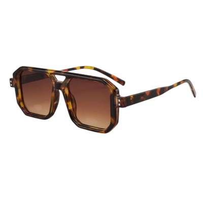 Anna-Kaci Unisex Oversized Angular Shield Sunglasses with Gradient Lenses and Bold Frame Design for Modern Street Style