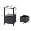 VECELO File Cabinet with 1-Drawer, Rolling Mobile Office Cabinet with Open Storage fits A4 Size, Metal Frame - image 3 of 4