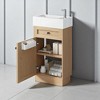 18.5'' Rustic Bathroom Vanity with Resin Sink, Adjustable Shelf, Reversible Door & Soft-Close Hinges, Freestanding Cabinet - 3 of 4