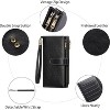 Ladies' Large Capacity Credit Card Wallet with RFID Theft Protection Double-Zip Pocket Genuine Leather Bifold Wallet Wristlet Clutch Bag - 4 of 4