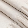 LunaLulinlk Shower Curtain with A Ruffle Hem Beige Linen Shower Curtain - 2 of 4
