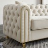NicBex Couches for Living Room 86" Loveseat Sofa Luxury Modern Velvet Fluffy Upholstered 2-seater Sofa with 2 Throw Pillows for Bedroom - 3 of 4