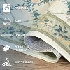 Washable Runner Rug - Modern Floral Vine Non-Slip Kitchen Entryway Carpet Stain Resistant Low Pile Floor Cover for Bathroom - 4 of 4