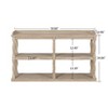 NicBex 3-Tier Console Table with Open Storage Space Narrow Long 59.8''Entryway Table with Roman Column Effect Support Legs for Living Room - 3 of 4
