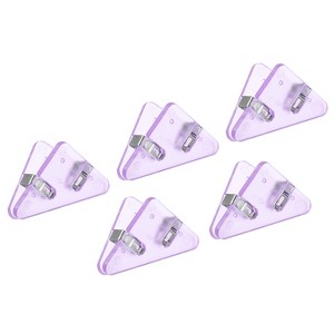 Unique Bargains Triangular Prevent Books Curling Multifunctional Document Clip 5 Pcs - 1 of 4