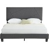 coucheta Full Size Upholstered Bed Frame with Adjustable Headboard, Strong Wooden Slats Platform, Mattress Foundation, No Box Spring Needed - 3 of 4
