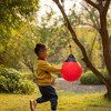 PLAYBERG Red Outdoor Patio Playground Hanging Adjustable Ball Round Swing, Inflatable Heavy Duty Rubber Round Swing Ball, Pump Included - 2 of 4