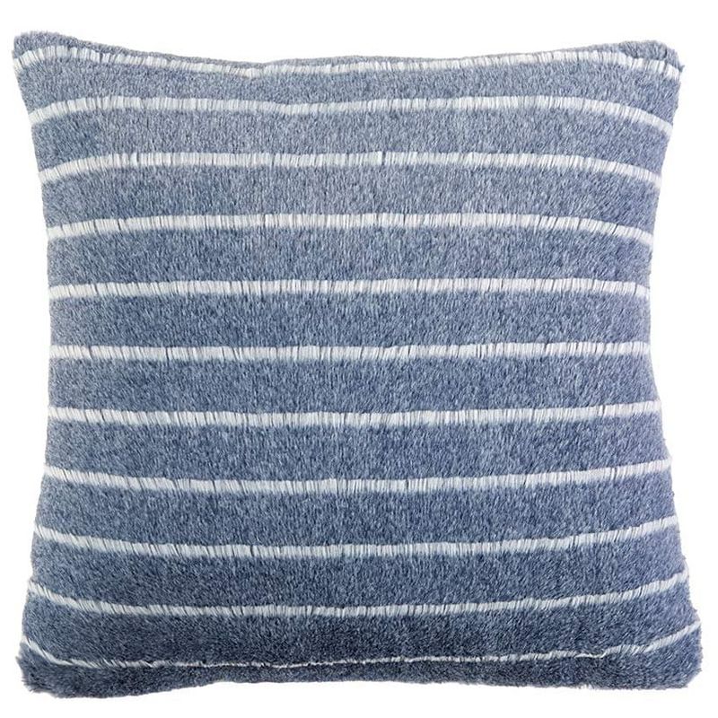 The Lakeside Collection Striped Faux Fur Throws or Accent Pillows, 1 of 4