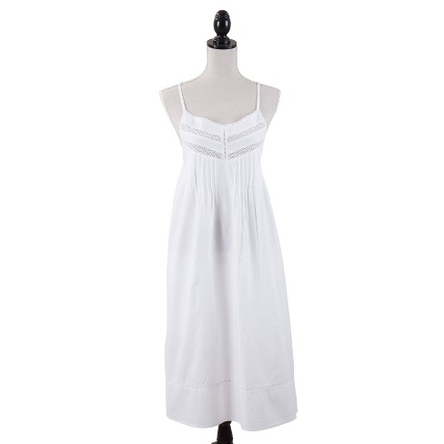Saro Lifestyle Nightgown With Embroidered Design, White, X-large : Target