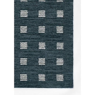 Ebba Blue Hand-Tufted Wool 5' x 8' Rug