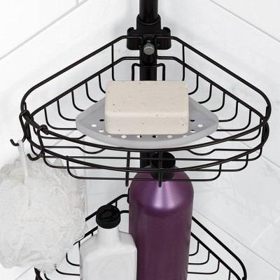 Zenna Home Corner Tension Pole Shower Caddy - Thumbnail 5