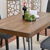 NicBex Dining Room Table Set for 6 Morden Dining Table Set with Wooden Tabletop, 1 Bench and 4 Upholstered Chairs for Dining Room - 3 of 4