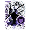 Women's Marvel Hawkeye Clint Barton Bow Ready Paint Splatter T-Shirt - 2 of 4