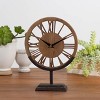 VIP Metal 11.25 in. Brown Transitional Table Clock - 2 of 3