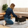 Kumasinova Cat Litter Box with Scoop & Pad,Odor-Resistant Stainless Steel Cat Litter Box for Big Cats,Non-Slip Design,23.6" x 15.7" x 11.8" - 4 of 4
