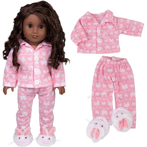 Dress Along Dolly Easter Bunny Pajamas Outfit For American Girl Doll :  Target