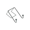 Fellowes Wire Partition Additions Plastic Double Coat Hook Black (75510) 423889 - 2 of 4