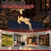 Angel Sar 5FT Lighted Jumping Reindeer Christmas Decoration, 100 LED Pre-lit Holiday Decor with Bow, Outdoor Indoor Holiday Display - 4 of 4