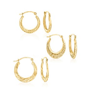 Ross-Simons 14kt Yellow Gold Jewelry Set: 3 Pairs Of Hoop Earrings - 1 of 4
