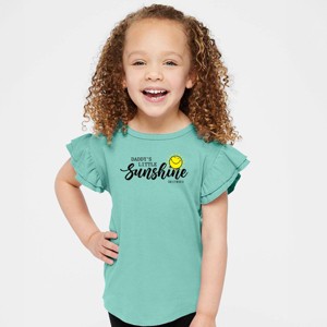 The Juniper Shop SmileyWorld Daddy's Little Sunshine Flutter Sleeve Tee - 1 of 4