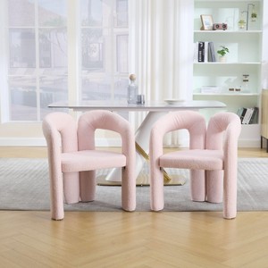Kumasinova Accent Chairs Set of 2,Modern Teddy Living Room Chair,Comfy Reading Chair with Soft Texture,Modern Accent Chair for Dining&Lounge - 1 of 4