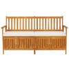 vidaXL Storage Bench with Cushion 58.3 inches  Solid Wood Acacia - 2 of 4