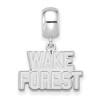 Black Bow Jewelry Sterling Silver Wake Forest Demon Deacons NCAA Bead Charm - 2 of 4