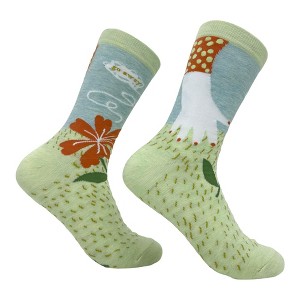 Crazy Dog T-Shirts Women's Go Away Gardening Socks Funny Cute Nature Flower Picking Footwear - 1 of 4