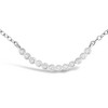 .925 Sterling Silver Diamond Accent Curved Bar Necklace- 18" - 2 of 4