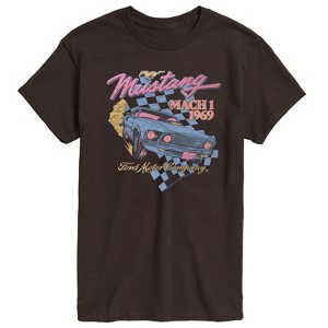 Men's - Ford - Vintage Mustang Mach 1 1969 Checker Short Sleeve Graphic T-Shirt - 1 of 4