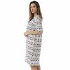 Just Love Womens Nightgown - Short Sleeve Henley Oversized Sleepwear Gown - 2 of 3