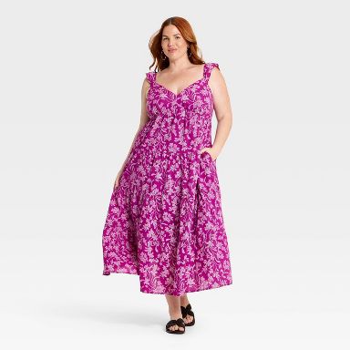 universal store purple dress Alix Linen Blend Shirtdress - / Dreamy Purple- Size3XS