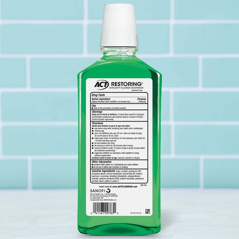 ACT Mint Burst Restoring Fluoride Rinse - 33.8 fl oz, 2 of 8