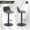 AZL1 Life Concept Dining Sets Adjustable Bar Stools Set of 2 with Back Support, Black Bracket for Kitchen Island, Gray, 16.9"*14.2"*33.8" - 3 of 4