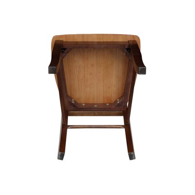 Elegant Black Wood Ladderback Side Chair Set of 2