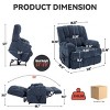 Chenille Power Lift Recliner Chair, Dual Motor Electric Recliner with Heat and Massage, Infinite Position for Elderly Living Room-Koiai - 4 of 4