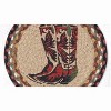 Earth Rugs Rustic Boots Trivet – Round Braided Jute Hot Pad 10"x10" - 2 of 3