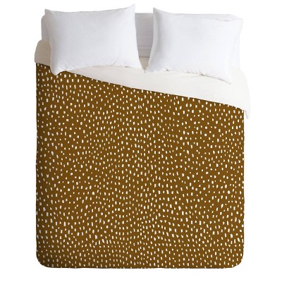 King Iveta Abolina Dijon Sprinkle Comforter Set Brown - Deny Designs