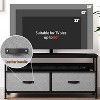 39'' TV Stand for TVs up to 50'' - Entertainment Center with 2 Fabric Drawers & Open Shelf, Adjustable Footpads - 2 of 4