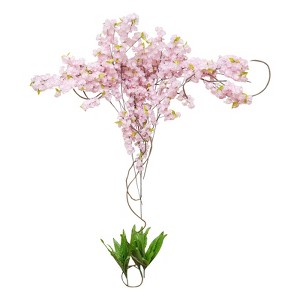 YIYIBYUS Artificial Cherry Blossom Tree Arch Pink Fake Flower Trees for Office Bedroom Party DIY Decor Wedding Indoor and Outdoor - 1 of 4