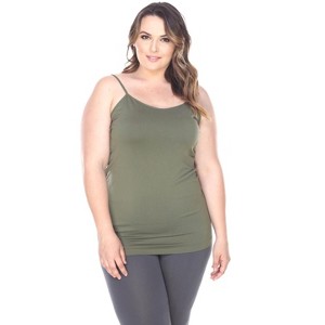 Women's Plus Size Tank Top - One Size Fits Most Plus - White Mark - 1 of 3