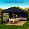 Best Choice Products 10x20ft Party Tent Pop Up Canopy Easy Setup w/ 1-Button Setup, Wheeled Case, 4 Weight Bags - 4 of 4