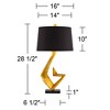 Possini Euro Design Zeus 28 1/2" Tall Modern Glam End Table Lamps Set of 2 Sculptural Gold Leaf Living Room Bedroom Bedside Nightstand House - 4 of 4