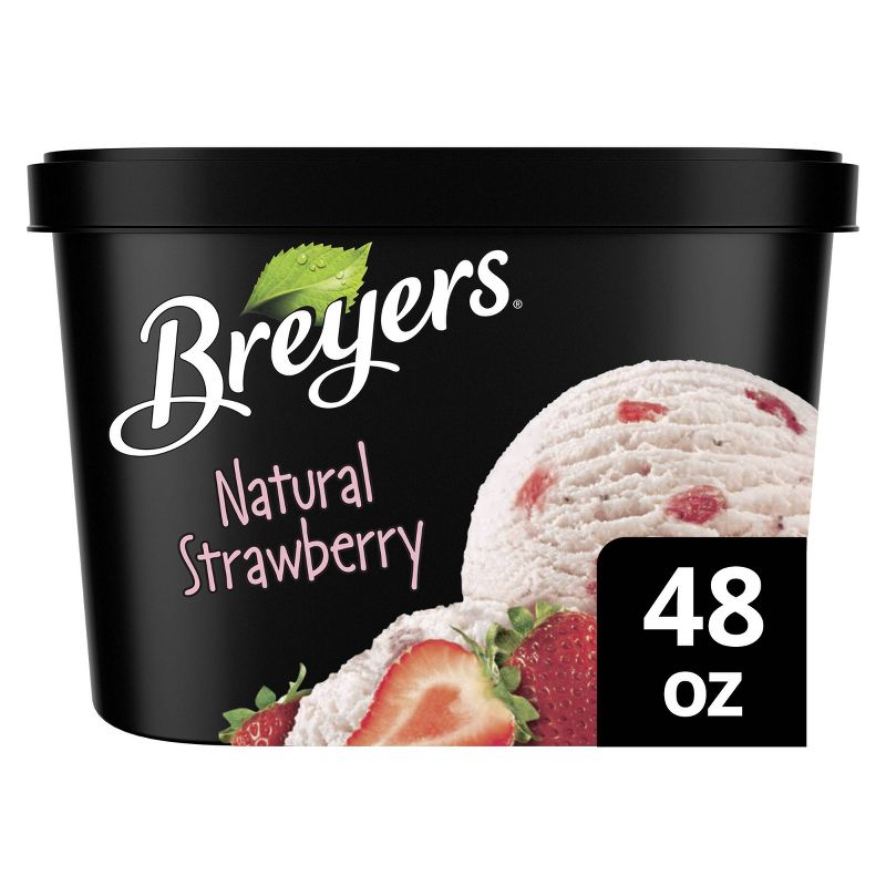 Breyers All Natural Strawberry Ice Cream - 48oz, 1 of 12