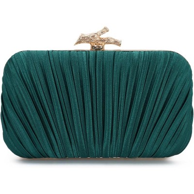 Clutch Purses for Women Evening Bag Pleated Clutch Bag with Chain for Wedding Party